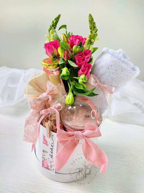 Caja Cilindro Floral 1- Rosse Pastel Caja Cilindro Floral