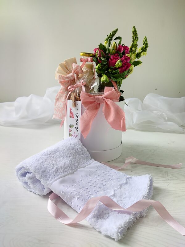 Caja Cilindro Floral 2- Rosse Pastel Caja Cilindro Floral